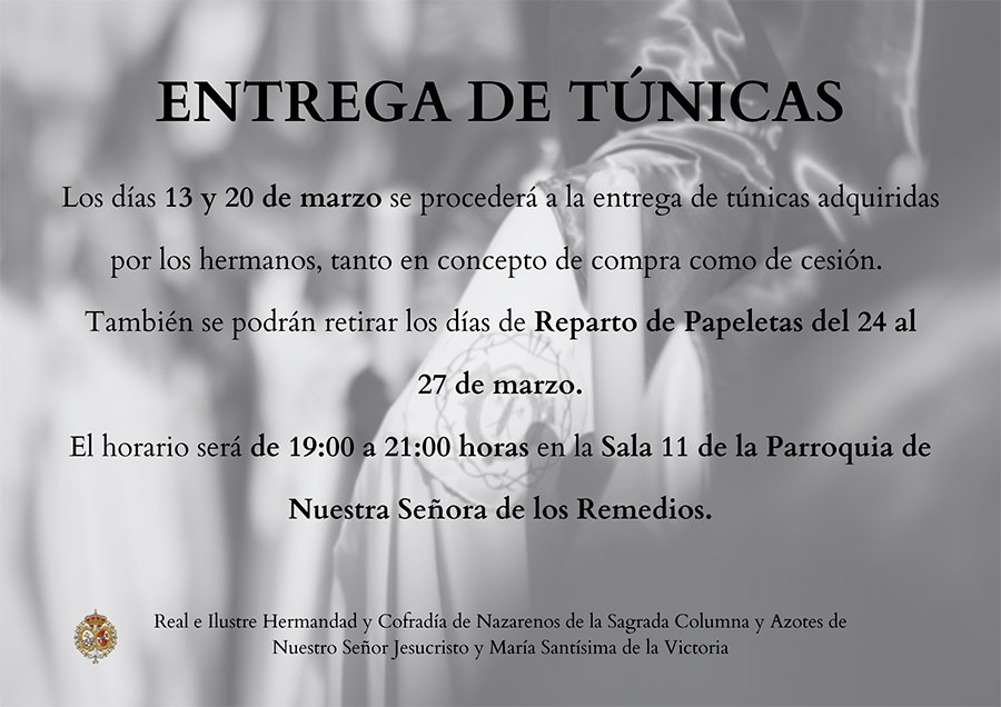 Entrega de túnicas 